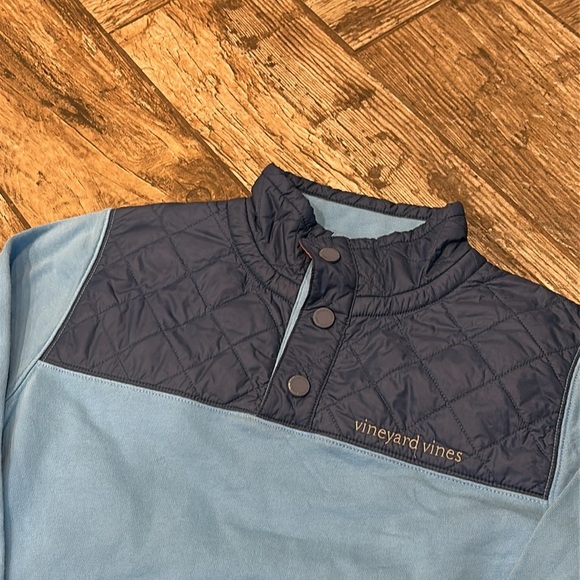 Vineyard Vines Performance Snap Placket Shep Shirt blue medium youth 12-14 - Picture 3 of 5